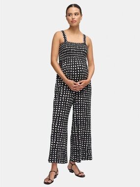 Ingrid and Isabel Maternity and Nursing Checkered Jumpsuit